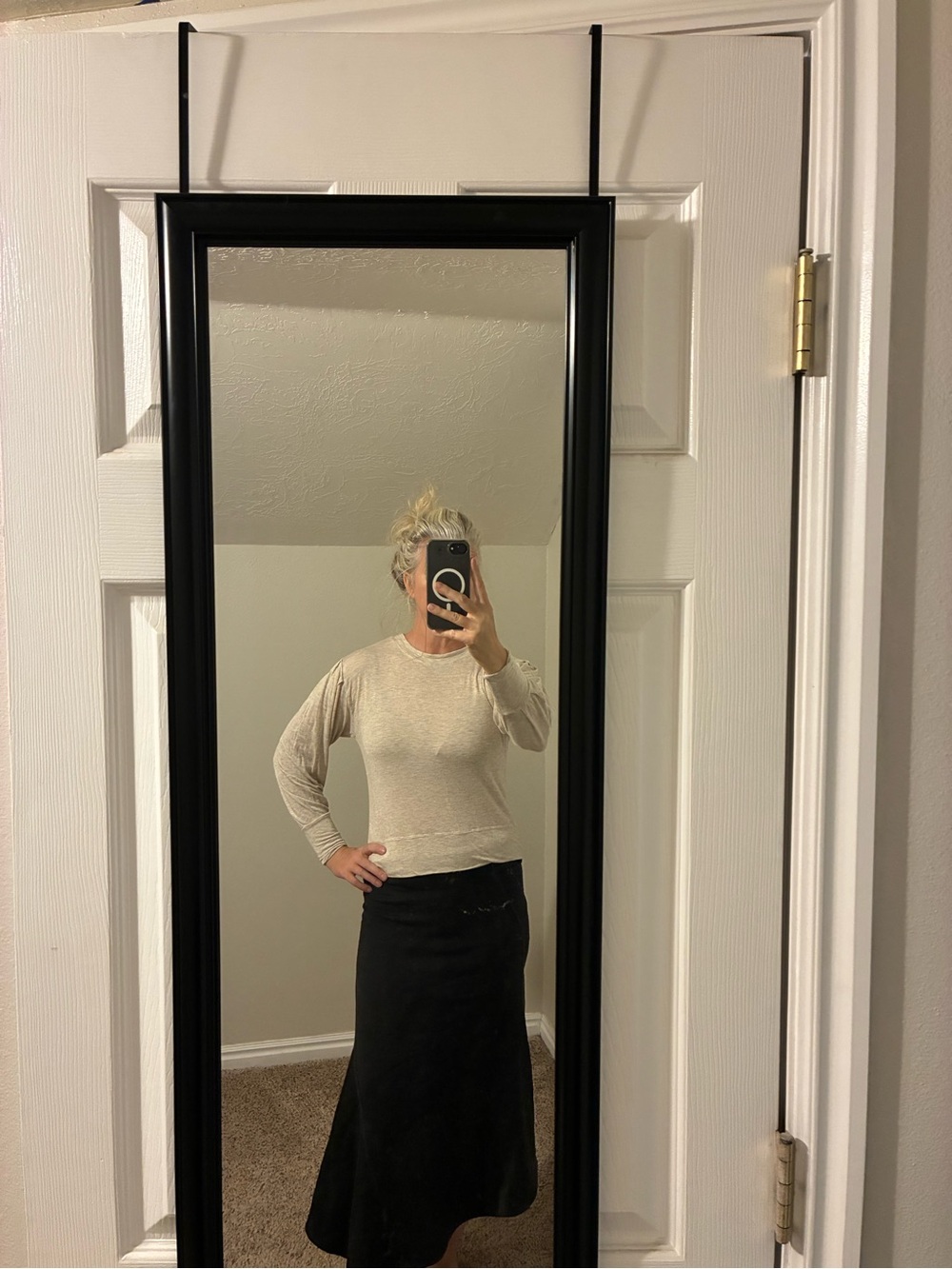 Albion Beige Lightweight Long Sleeve Top size XS Athleisure Softcore capsule